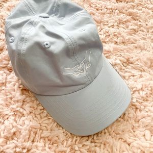 Urban Outfitters Light Blue Heart Hand Hat